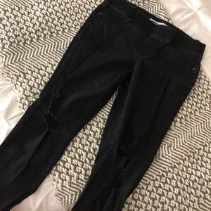 Black distressed jegging -12